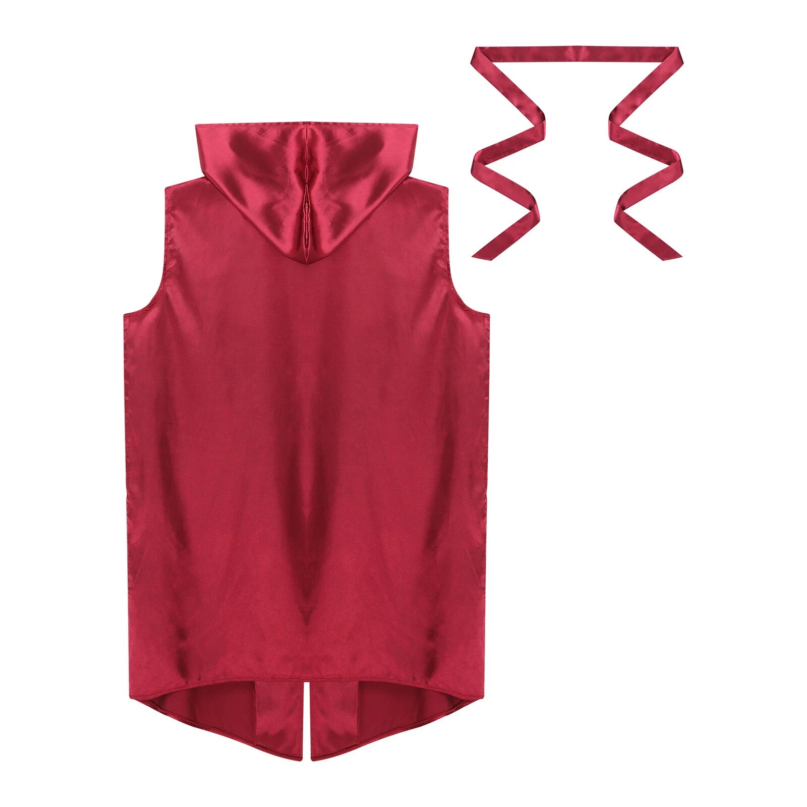 Mens Homewear Lace Up Pajama Robe With Belt Satin Nightwear Hot Spring Outfits