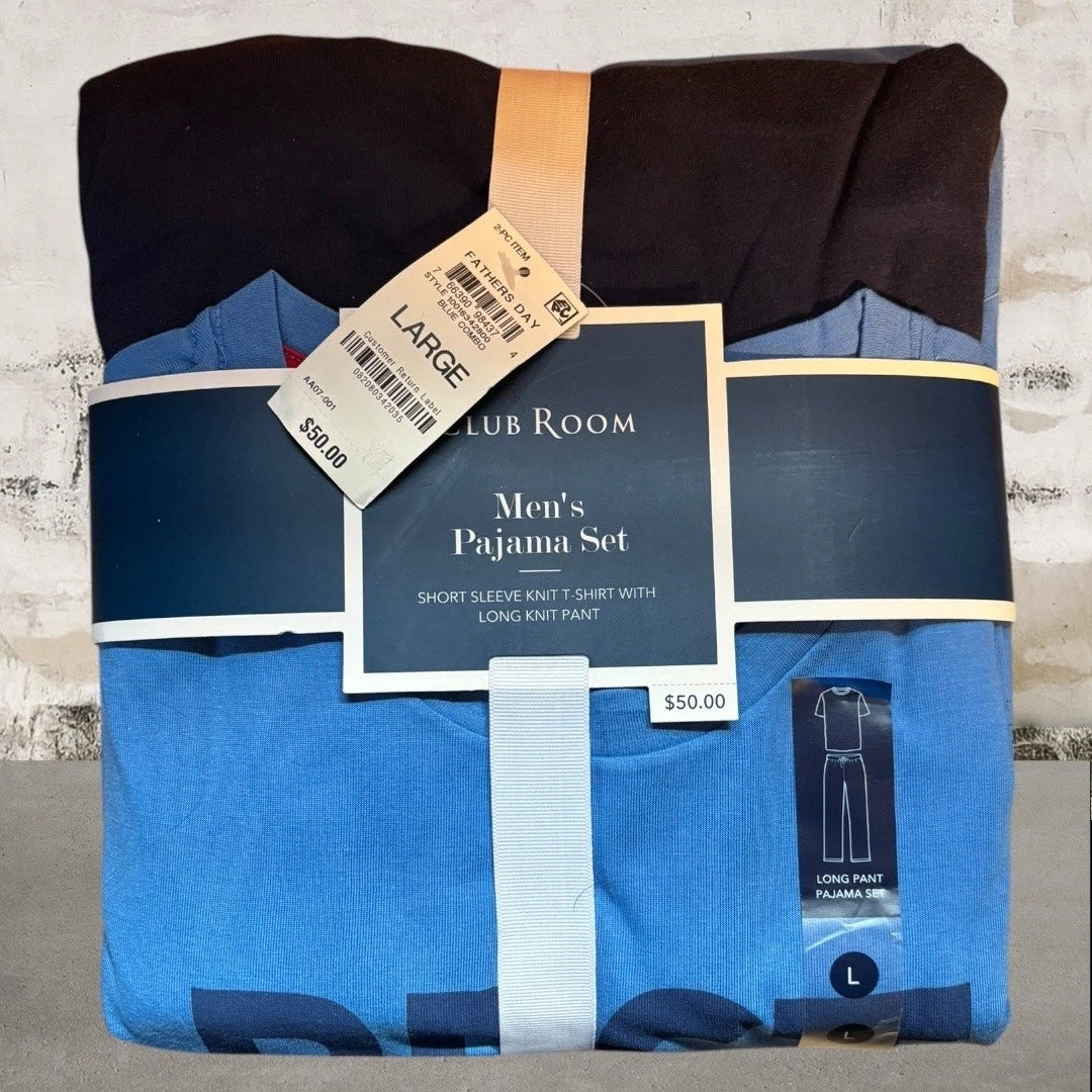 Club Room NWT Mens Best Dad Ever Graphic Knit Pajama Gift Set Large