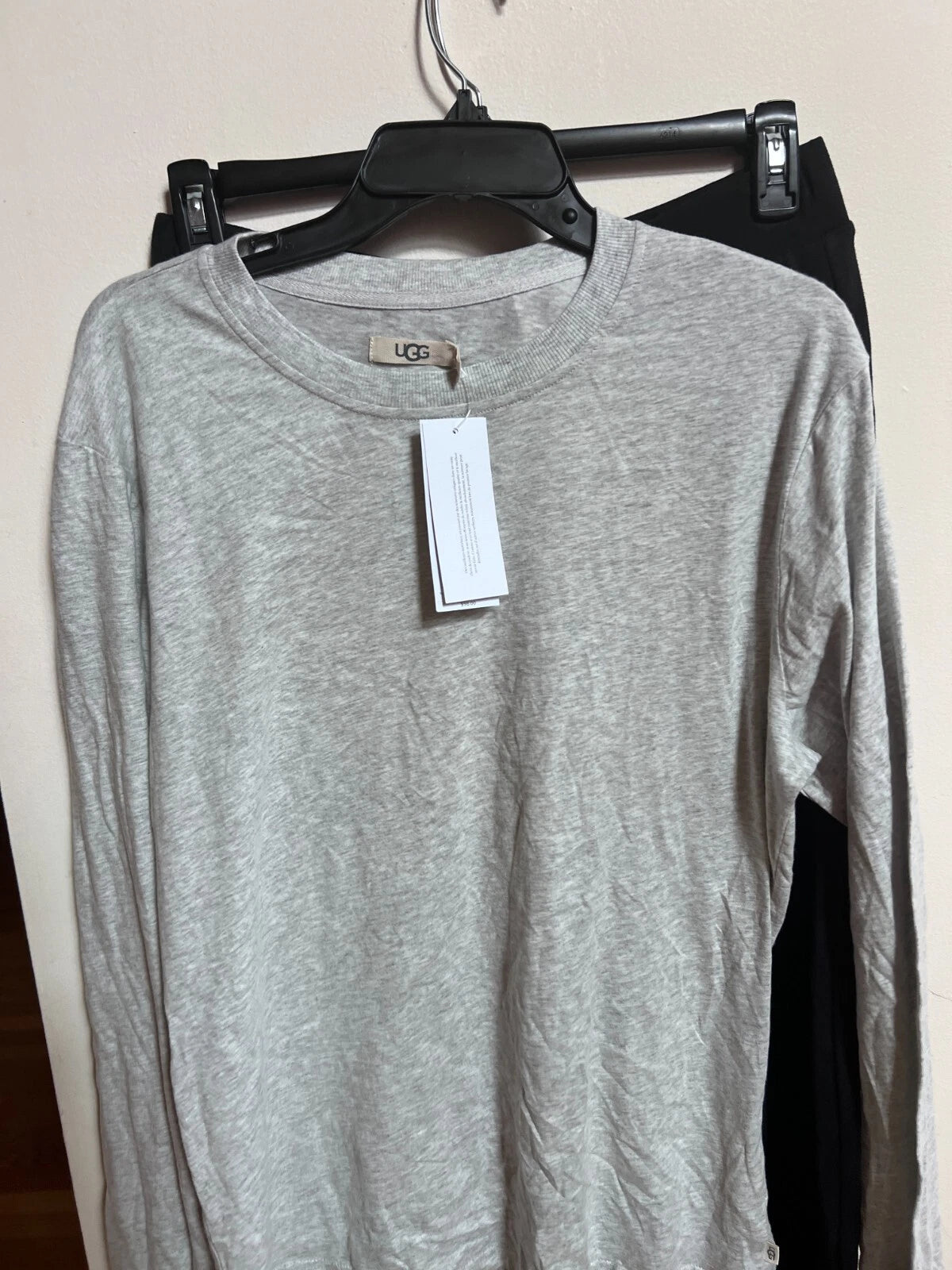 New UGG Men's Waylen 2 Piece Pajama Set Grey Heather Long Sleeve M