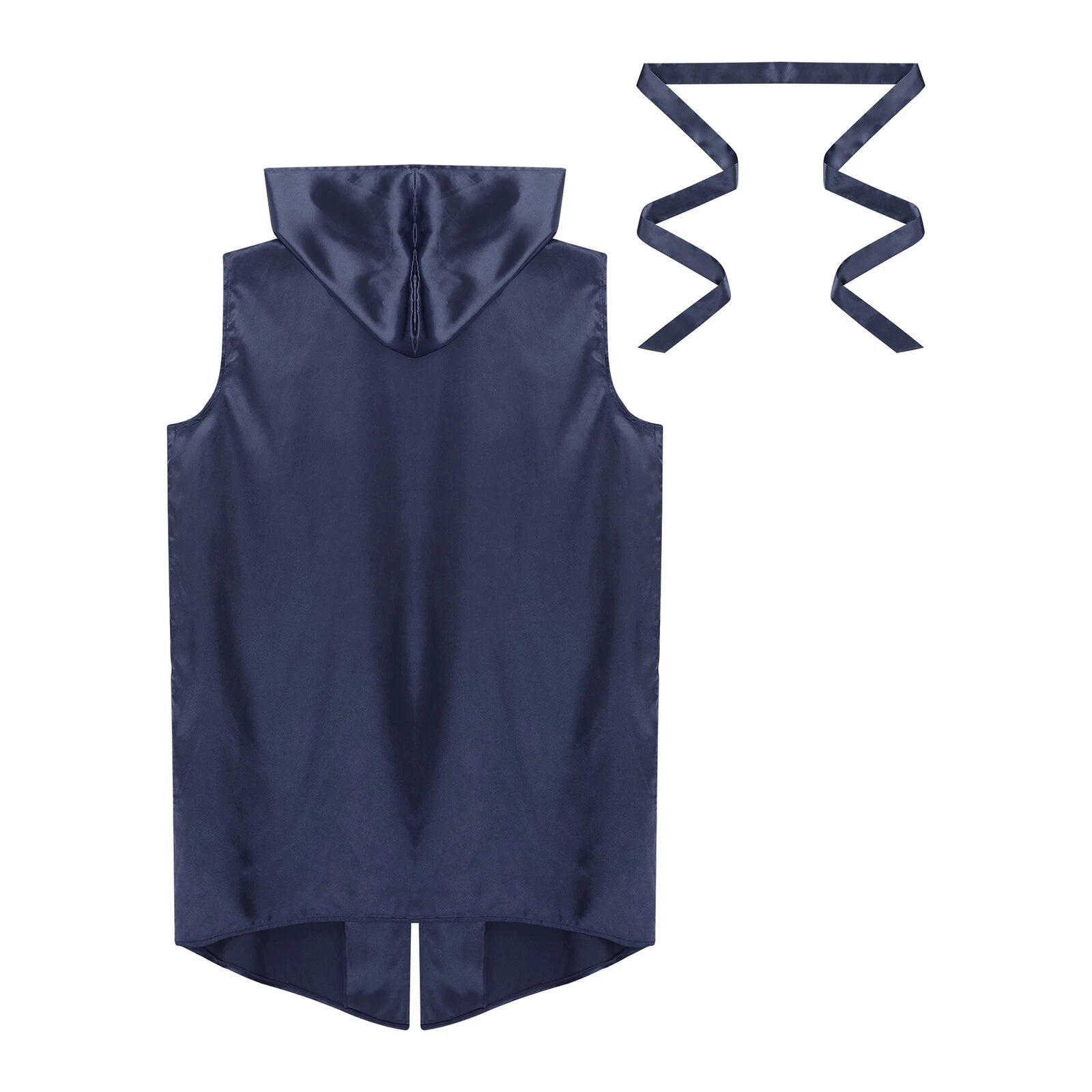 Mens Homewear Lace Up Pajama Robe With Belt Satin Nightwear Hot Spring Outfits