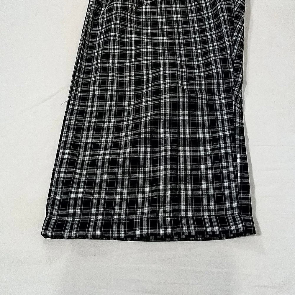 Men's Hanes Broadcloth Long Sleeve Pajama Set - Black Plaid - Various Szs - NWT