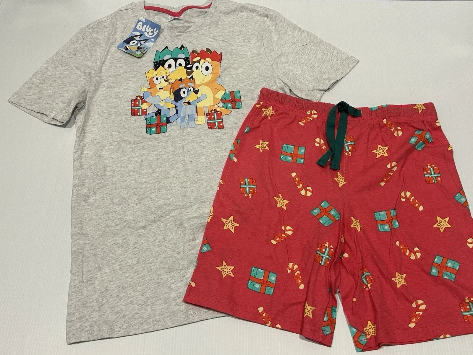 MENS size S genuine BLUEY Christmas Cotton Summer pyjamas small Target NEW A4397