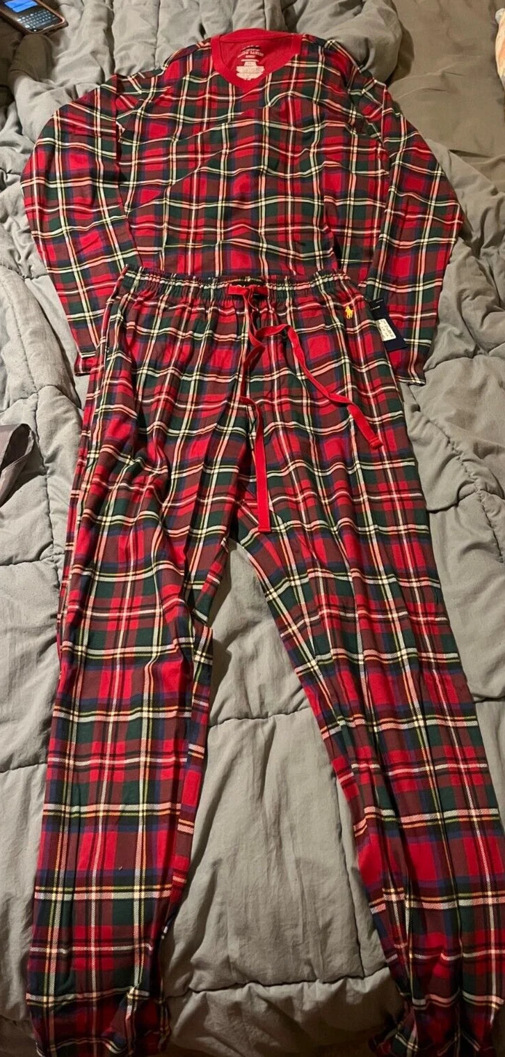 Polo Ralph Lauren Pajama Sleepwear 2pc Set Christmas Winter