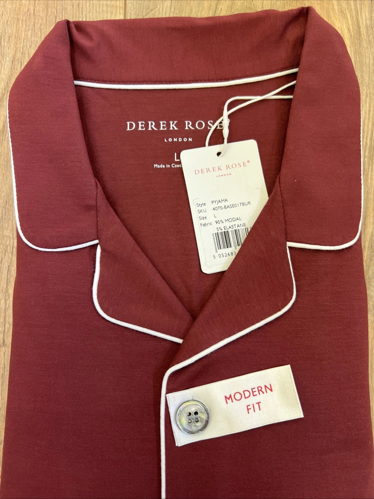 Mens Derek Rose Modern Fit Modal/Elastane Large Pyjamas