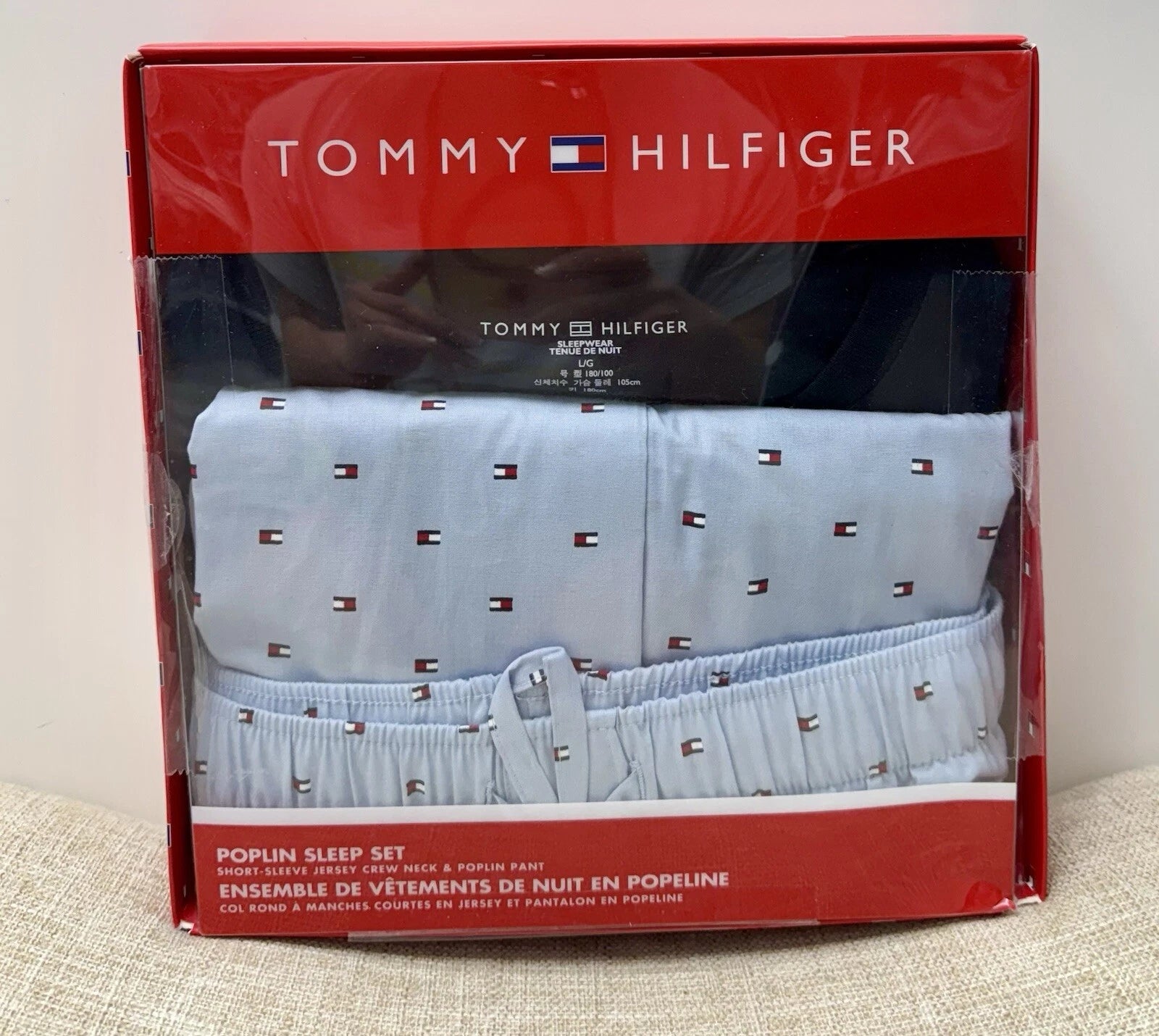 Tommy Hilfiger Poplin Sleep Set Size Large