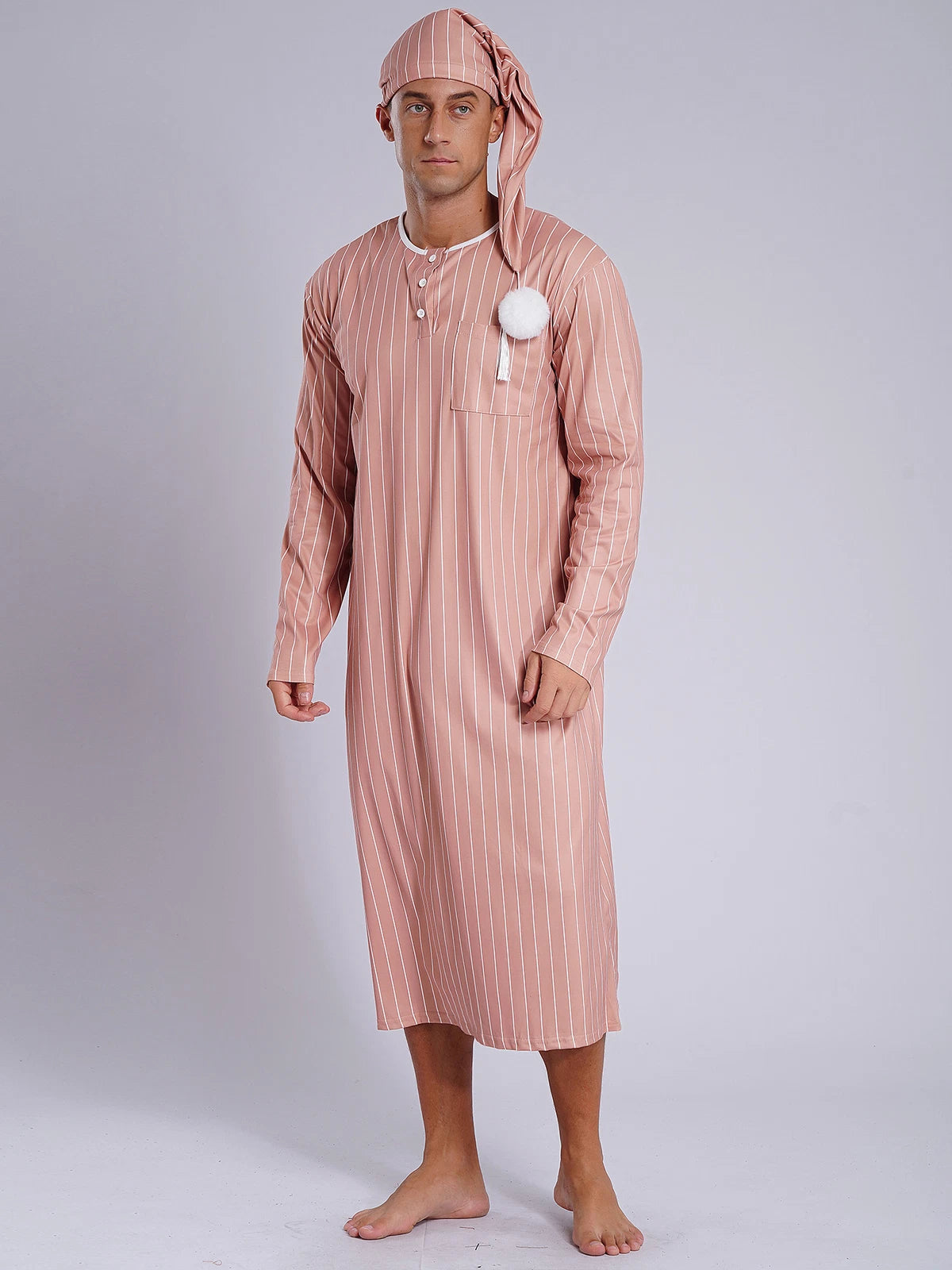 Mens Pajamas Sissy Nightwear Muslim Nightgowns Dubai Loungewear Middle East Up