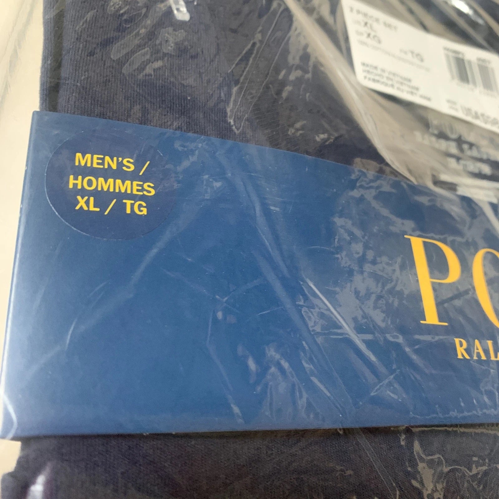 NEW Ralph Lauren Polo Mens XL Pajama Set Teddy Bear Black Cotton Long Sleeve RL