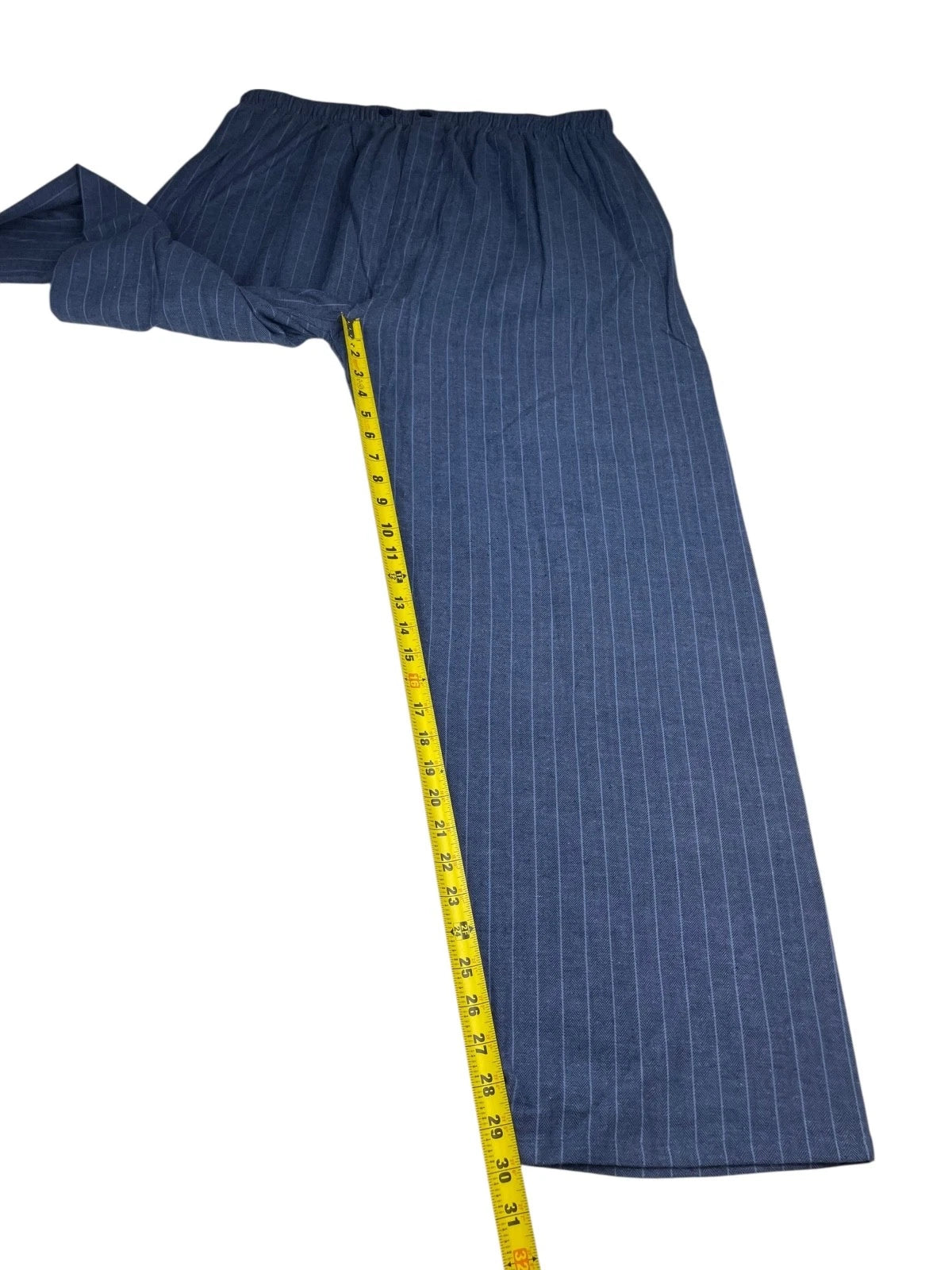 NEW Joseph & Lyman Men's Flannel Button Pajama Set Blue Pinstripe • XL