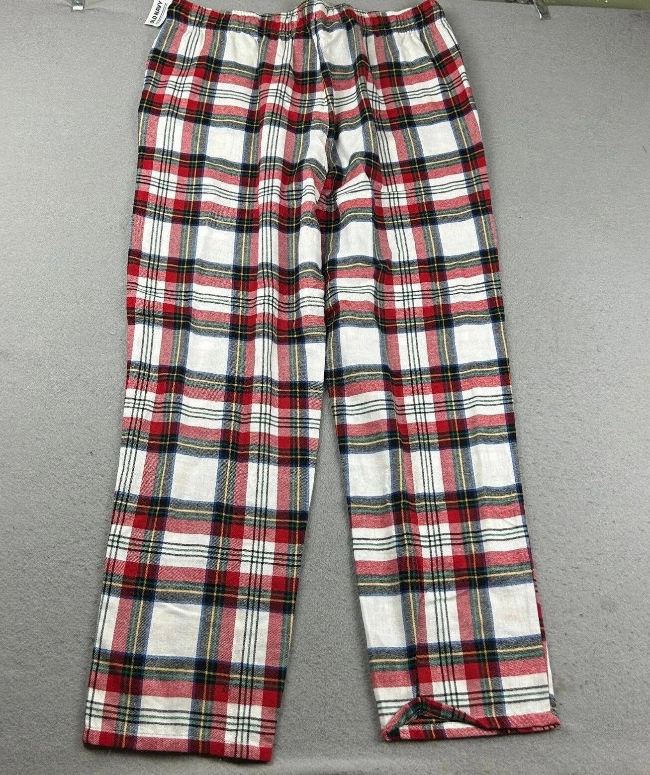 Old Navy Pajama Set Mens XL Red Plaid Button Up Long Sleeves Shirt Pant NWT