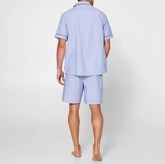 Mens size L  POPLIN button up COTTON summer Pyjamas large Target NEW A696