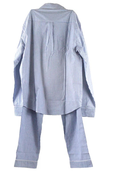 Petite Plume Men's Seersucker Pajama Set M French Blue NWT