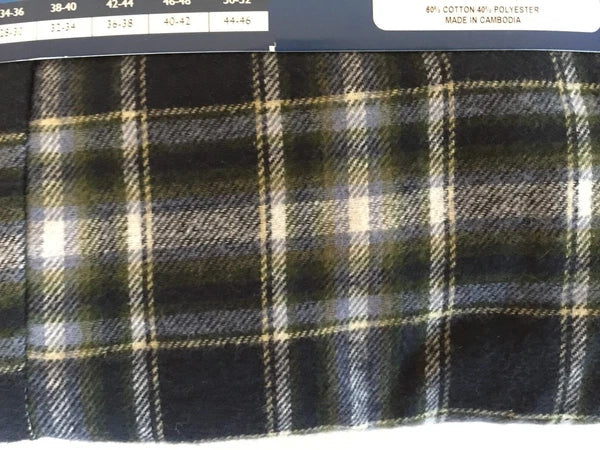 NWT Men's Hanes Long Sleeve Crew Top - Flannel Pant - Set Pajamas PJs Red / Gray