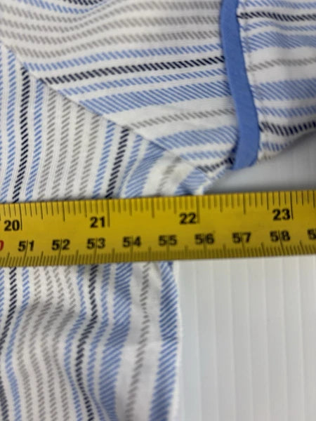 Nautica Mens 2 Piece Short Sleeved, Cropped Pants, Striped Pajama Set Size M