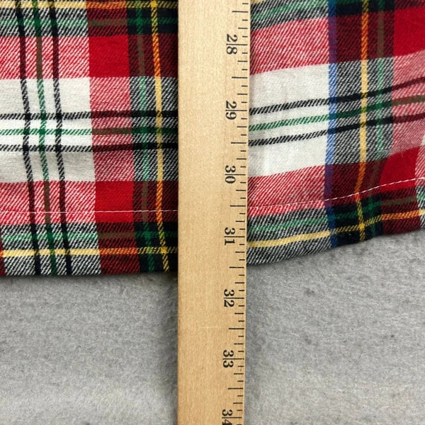 Old Navy Pajama Set Mens XL Red Plaid Button Up Long Sleeves Shirt Pant NWT