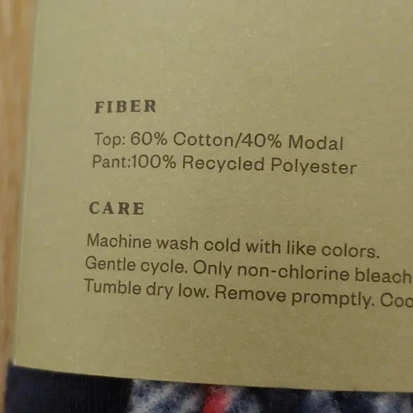 NWT Goodfellow & Co Men's 2 Piece Pajama Set Blue Plaid Size M