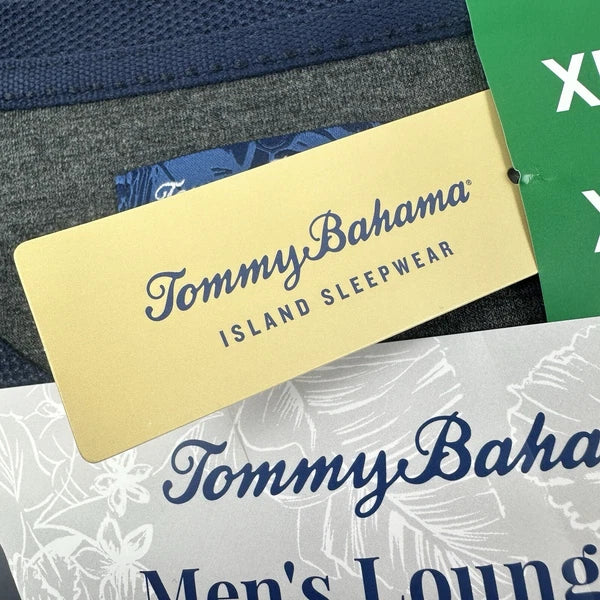 Tommy Bahama Pajamas Men's XL Blue Grey Waffle Lounge Set Pants Shirt Thermal