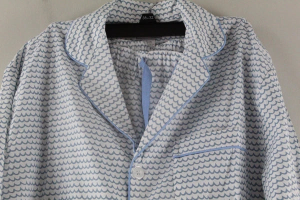 Petite Plume Men's La Mer Pajama Set M Blue NWT