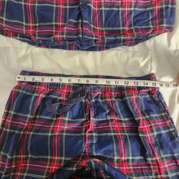 petite plume Plaid Windsor Tartan pajamas Mens Size L