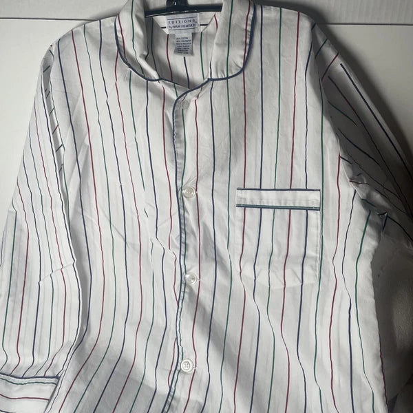 Van Heusen Editions Pajamas Men Size M Striped Cotton Poly PJs Nightwear