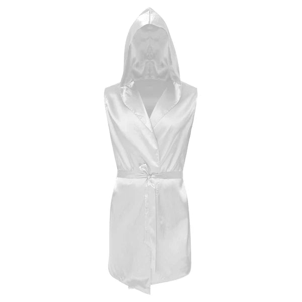 Mens Homewear Lace Up Pajama Robe With Belt Satin Nightwear Hot Spring Outfits