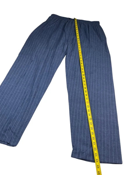 NEW Joseph & Lyman Men's Flannel Button Pajama Set Blue Pinstripe • XL