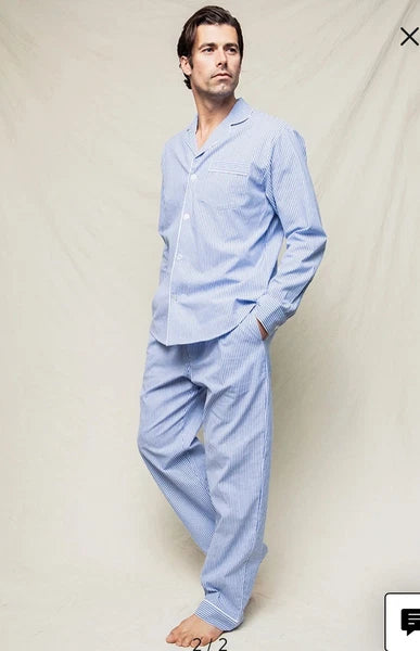 PETITE PLUME MENS SEERSUCKER PAJAMA SET SIZE LARGE