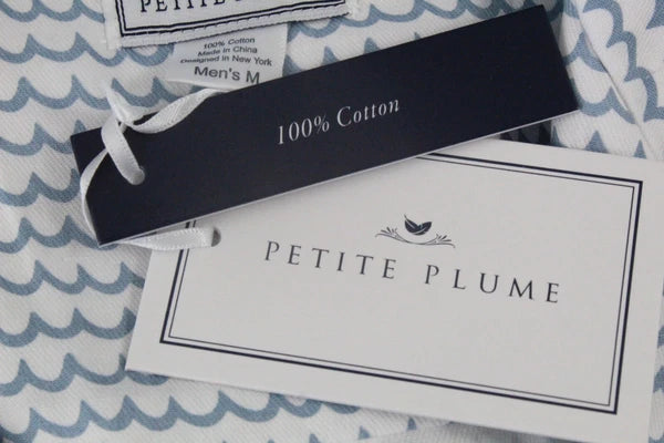 Petite Plume Men's La Mer Pajama Set M Blue NWT