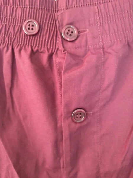 New Capsule Men's Plain Wine Long Pyjama Set Size UK XL