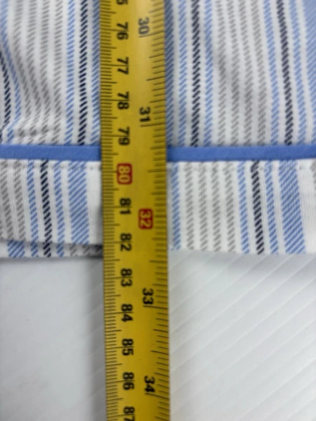 Nautica Mens 2 Piece Short Sleeved, Cropped Pants, Striped Pajama Set Size M