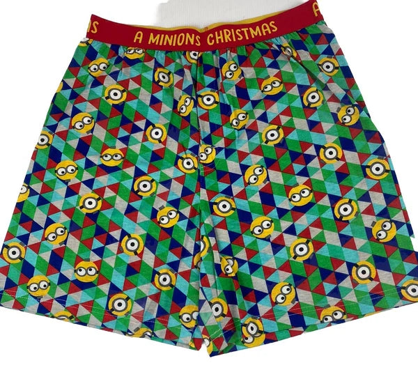 Minions Licensed Adults Christmas PJ Set Incl Stocking Red Size S