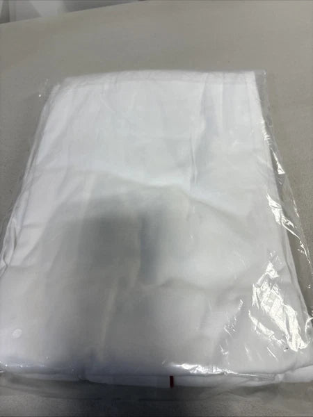 Petite Plume Men's Classic White Twill Pajama Set w/ Red Piping Size large