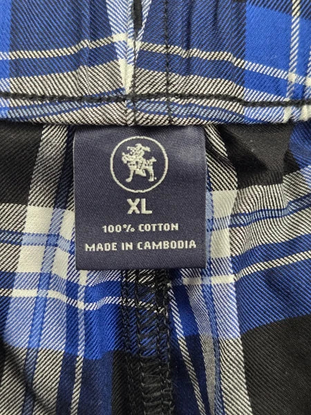 NWT Hart Schaffner Marx Blue/Black/White Pajama/Lounge Set Men's XL