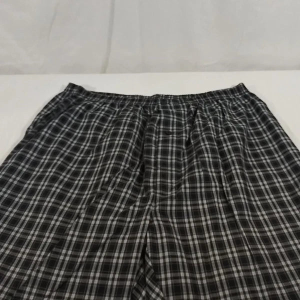 Men's Hanes Broadcloth Long Sleeve Pajama Set - Black Plaid - Various Szs - NWT