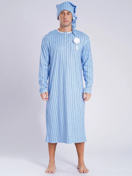 Mens Pajamas Sissy Nightwear Muslim Nightgowns Dubai Loungewear Middle East Up