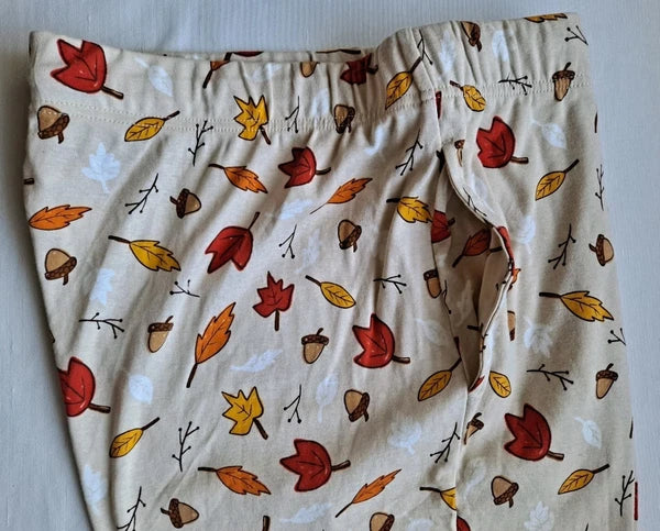 UNBRANDED MENS SZ XL 2-PIECE PAJAMA SET ACORN FALL LONG SLEEVE & PANTS NWT