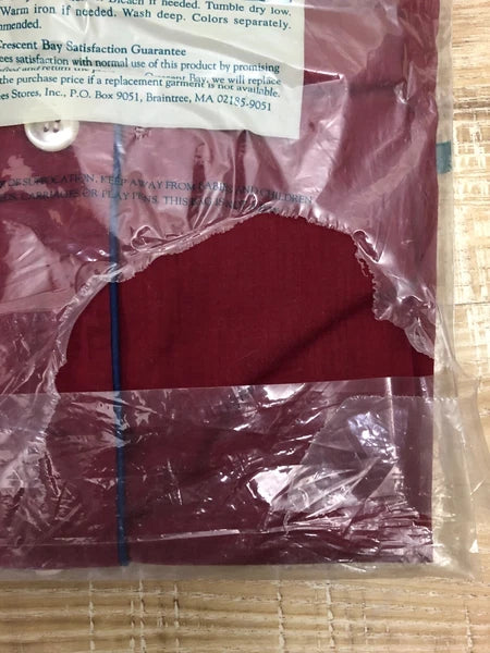 VTG Crescent Bay Men's Pajamas 2 Piece Red Size M Short Sleeve Knee High NIB