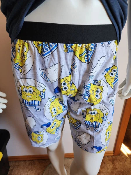 SpongeBob SquarePants Mens Need Sleep Printed 2 Piece Pyjama Set Size XL New