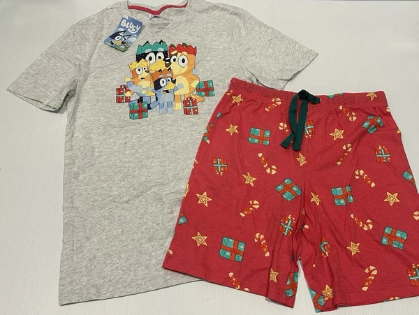 MENS size S genuine BLUEY Christmas Cotton Summer pyjamas small Target NEW A4397