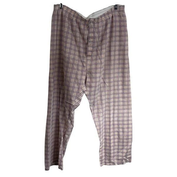 VTG PCA Perma Press Men's 2 Piece Pajama Set Sz L Top Bottom Plaid Grandpa Comfy