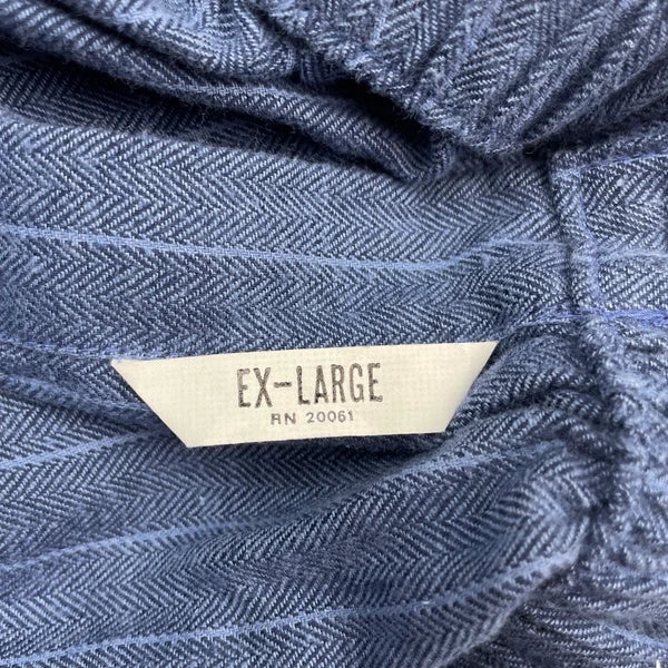 NEW Joseph & Lyman Men's Flannel Button Pajama Set Blue Pinstripe • XL