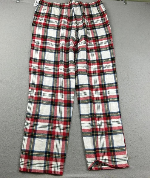 Old Navy Pajama Set Mens XL Red Plaid Button Up Long Sleeves Shirt Pant NWT
