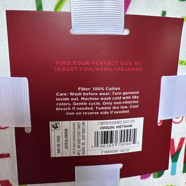 NWT Wondershop Target Men’s XXL Pajama Set 2-pc Family “joyful”