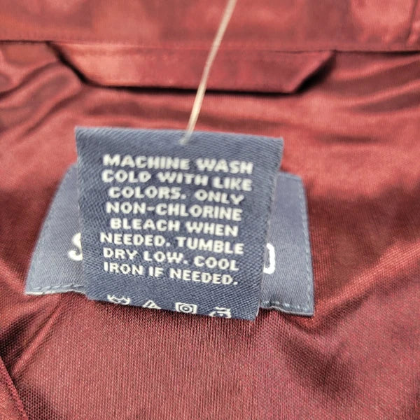 Stafford Pajama Set Satin Madeira Wine Sleepwear L/S Shirt & Pants Mens M NWT