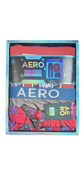 Men's Pajamas Aeropostale Sleepwear Loungewear Rare Gift Set Box 3-Piece SM - XL