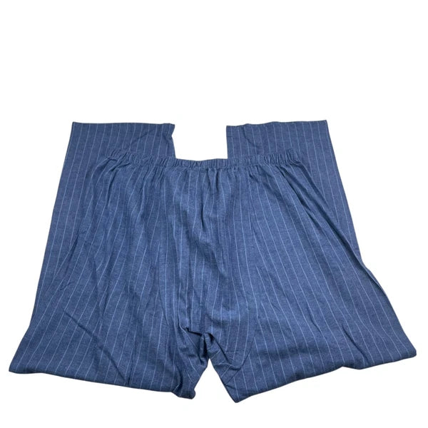 NEW Joseph & Lyman Men's Flannel Button Pajama Set Blue Pinstripe • XL