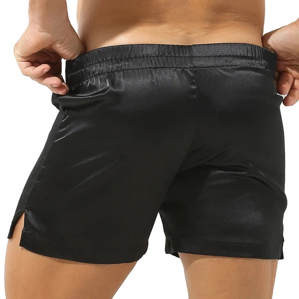 Mens Homewear Lace Up Pajama Robe With Belt Satin Nightwear Hot Spring Outfits