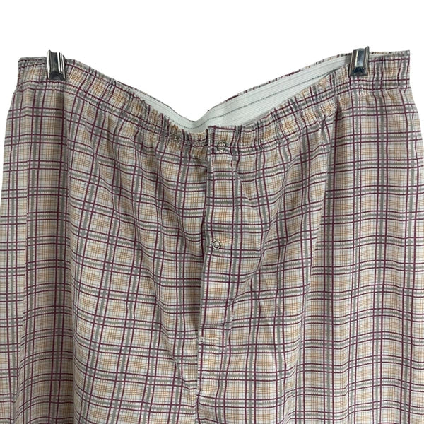 VTG PCA Perma Press Men's 2 Piece Pajama Set Sz L Top Bottom Plaid Grandpa Comfy