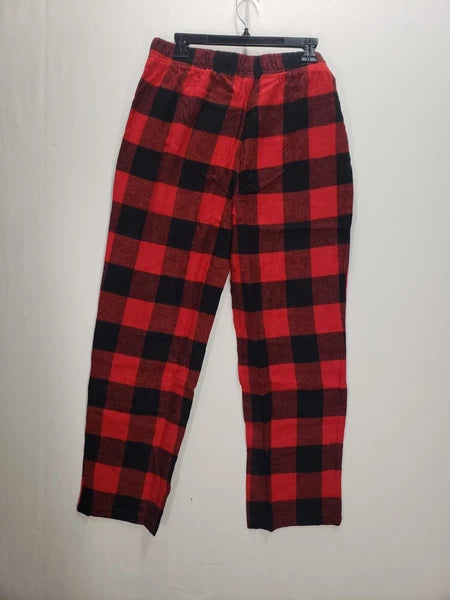 Nordstrom Pajama Set Mens MEDIUM Buffalo Plaid Flannel Long Sleeve Red $69 NEW