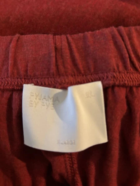 Pyjama By Pye Set Mens XL LONG 100% Cotton Cranberry RED Pockets NWOT