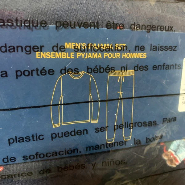 NEW Ralph Lauren Polo Mens XL Pajama Set Teddy Bear Black Cotton Long Sleeve RL